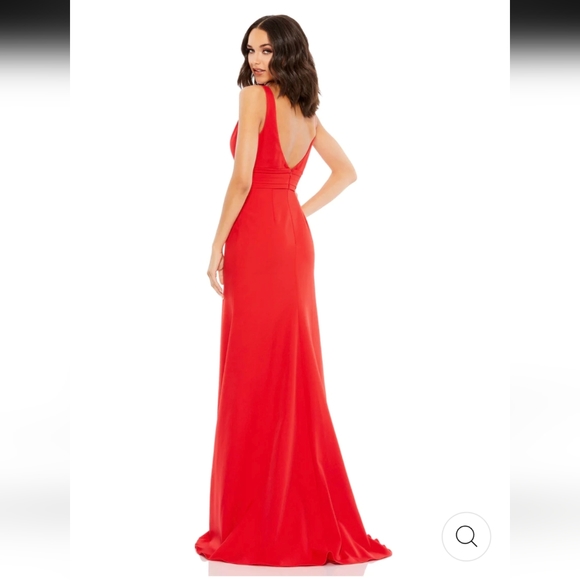 Ieena by Mac Duggal SLEEVELESS V NECK BOW DETAIL MERMAID GOWN - Picture 2 of 4